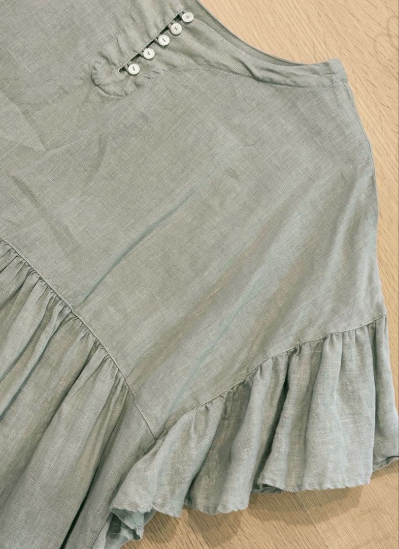 ネストローブnest Robe リネンラッフル袖2wayブラウス ⭐️未使用に近い