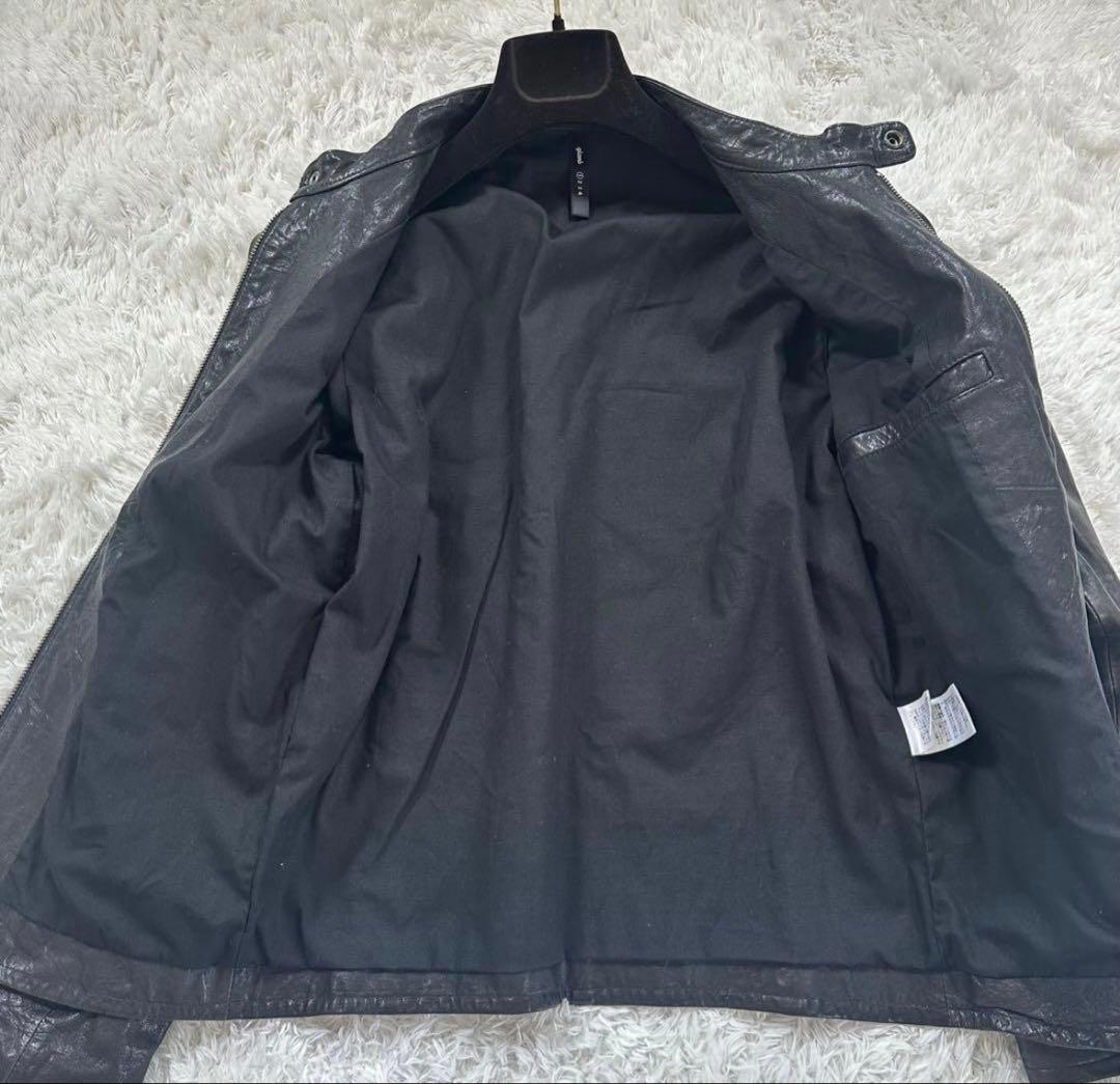 【美品】glamb グラム シングルライダース ラムレザー 羊革 ブラック1