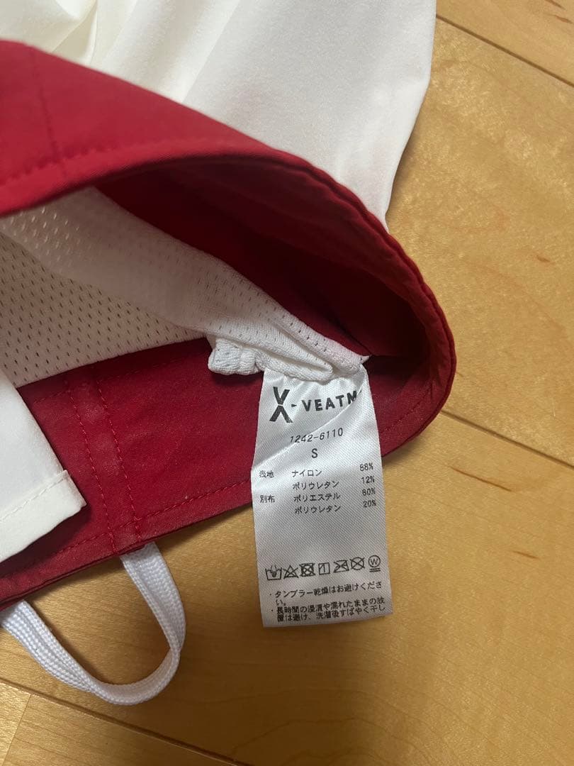 VEATM 水着 Sサイズ ホワイト/レッド/ブラック