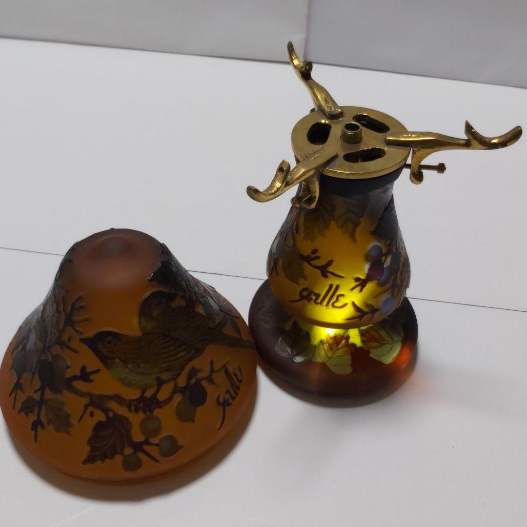 エミール・ガレ 復刻版 ランプ カメオ彫 ルーマニア 鳥 バード 激レア 希少