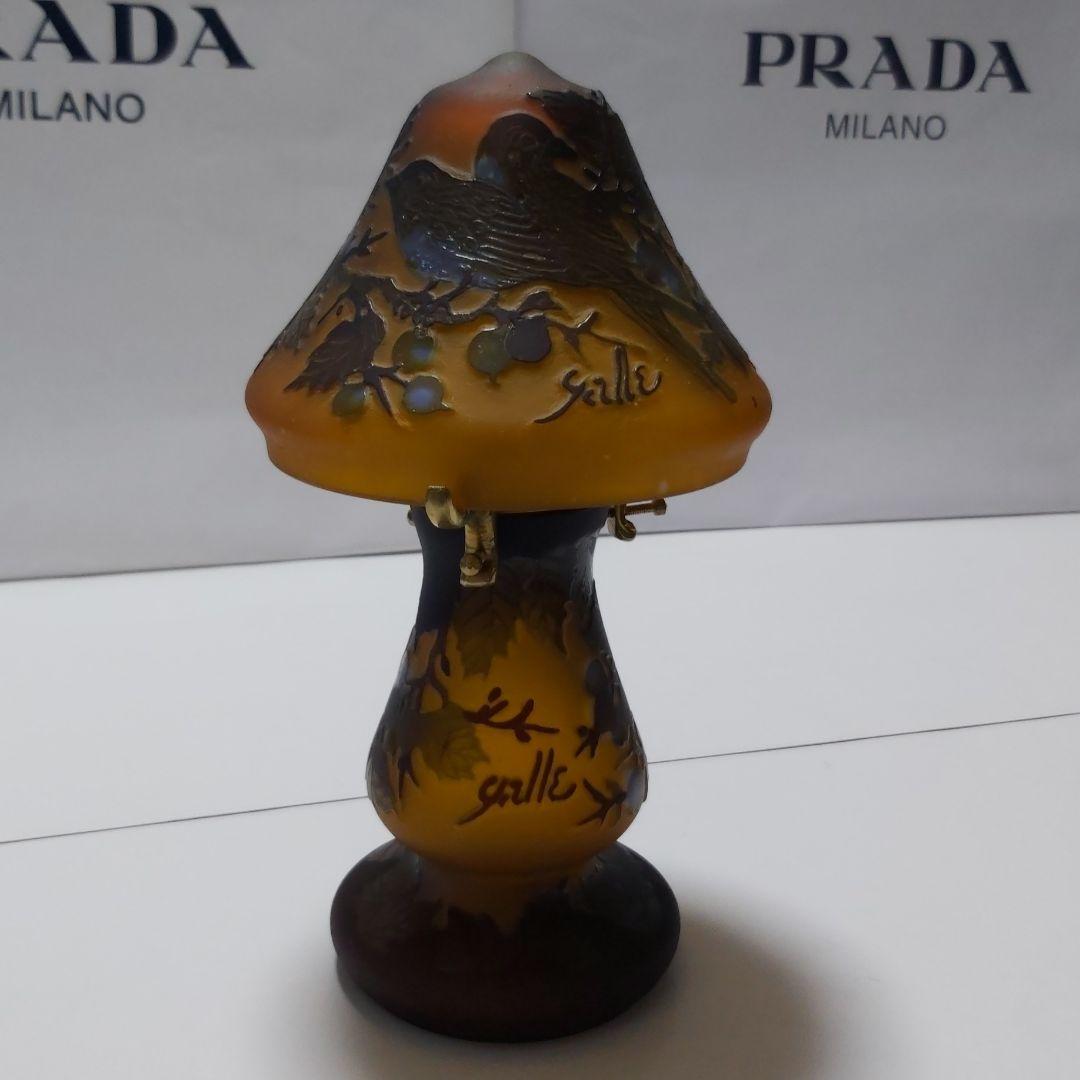 エミール・ガレ 復刻版 ランプ カメオ彫 ルーマニア 鳥 バード 激レア 希少