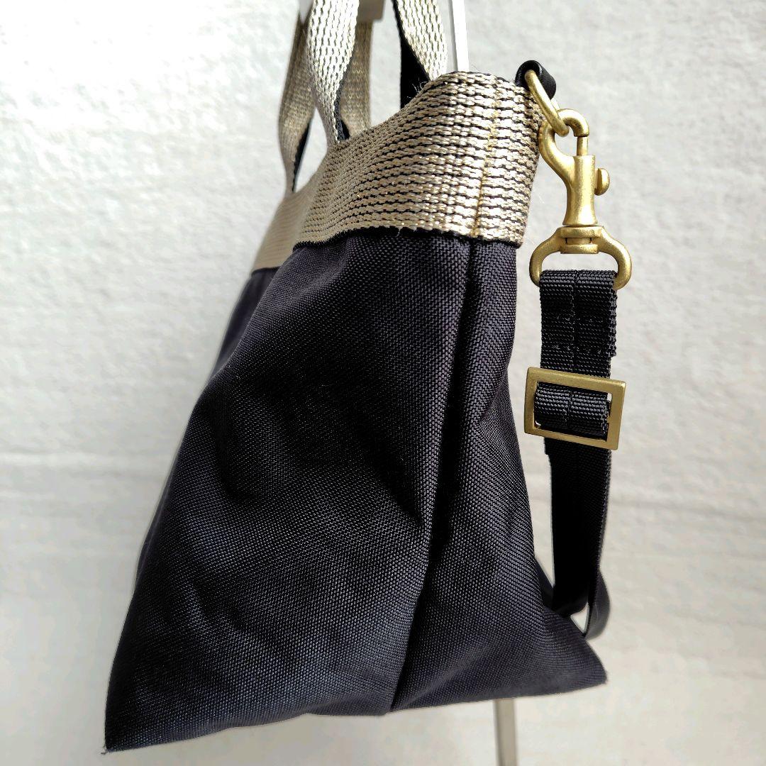 美品　VIOLAd’ORO ナイロントートバッグ ２way 黒　V-2037　M