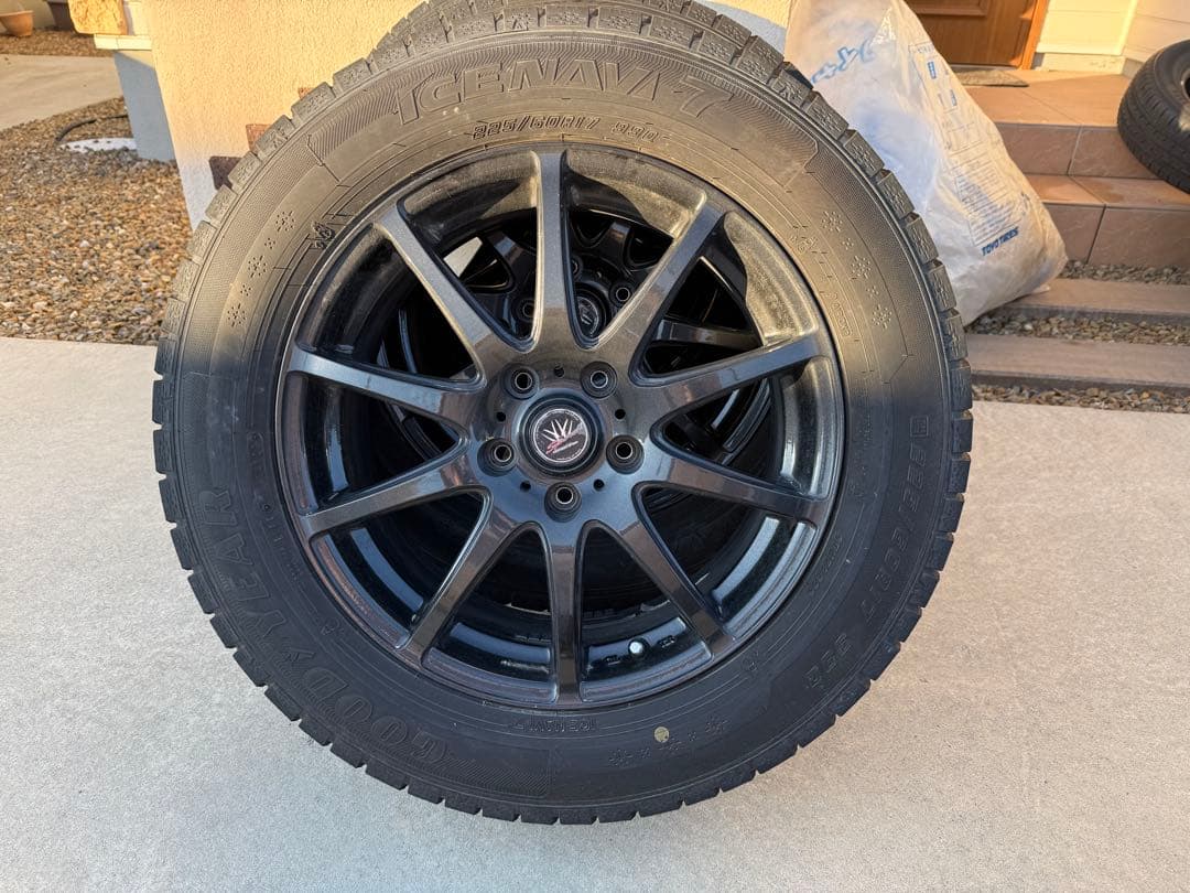 225/60R17 スタッドレスアルミセット 23年製 アイスナビ7 5穴