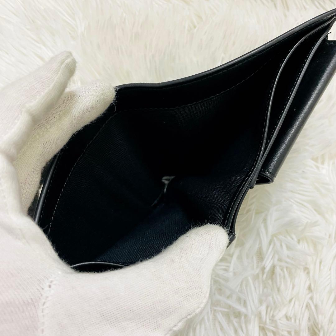 極美✨CELINE 二つ折り財布 バイフォールド レザー ブラック 新作