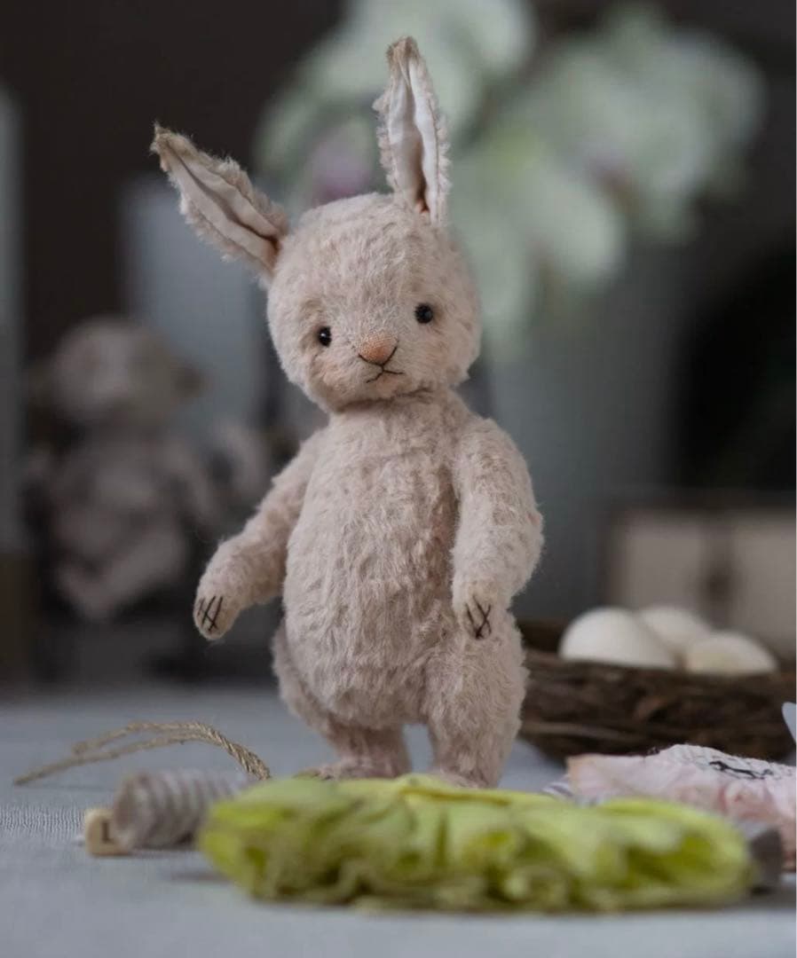 大人しいうさぎちゃん アーティストベア テディバニー 海外作家様 ハンドメイド