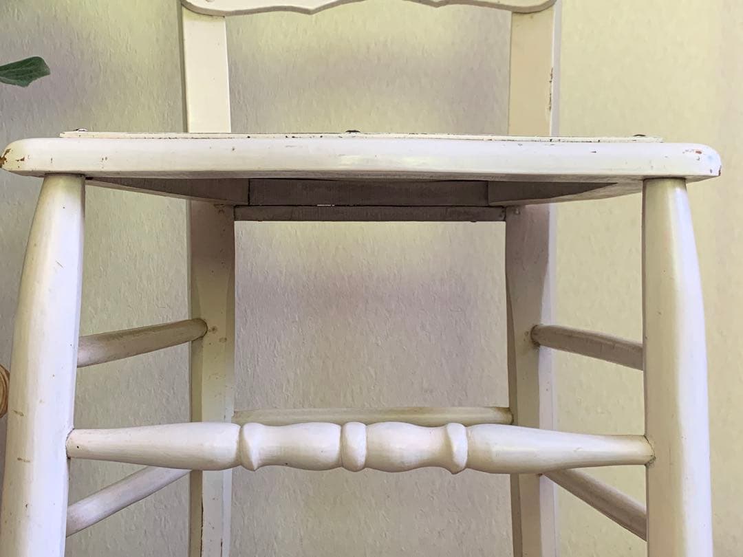 フランスアンティーク チェア ホワイトペイント フレンチペイント