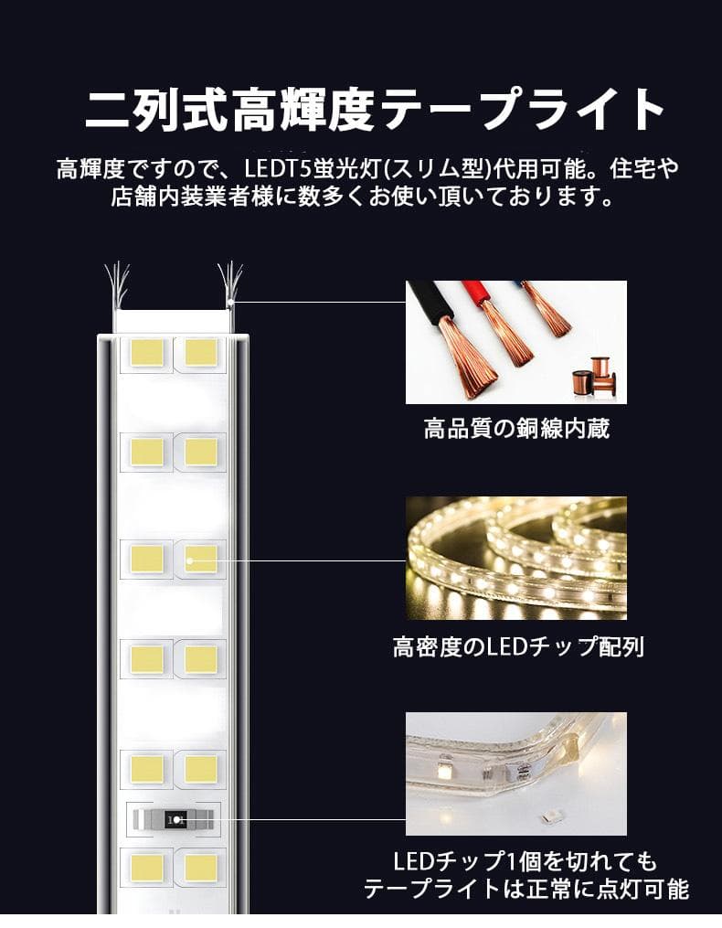 家庭用 LEDテープライト 10M 1800 SMD 8色選択