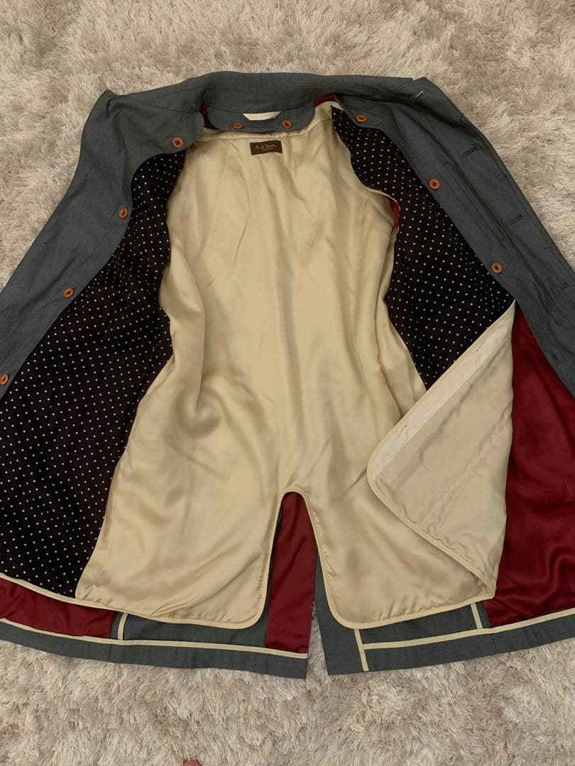 ポールスミスコレクション　ステンカラーコート　ライナー付き　水玉　XLサイズ