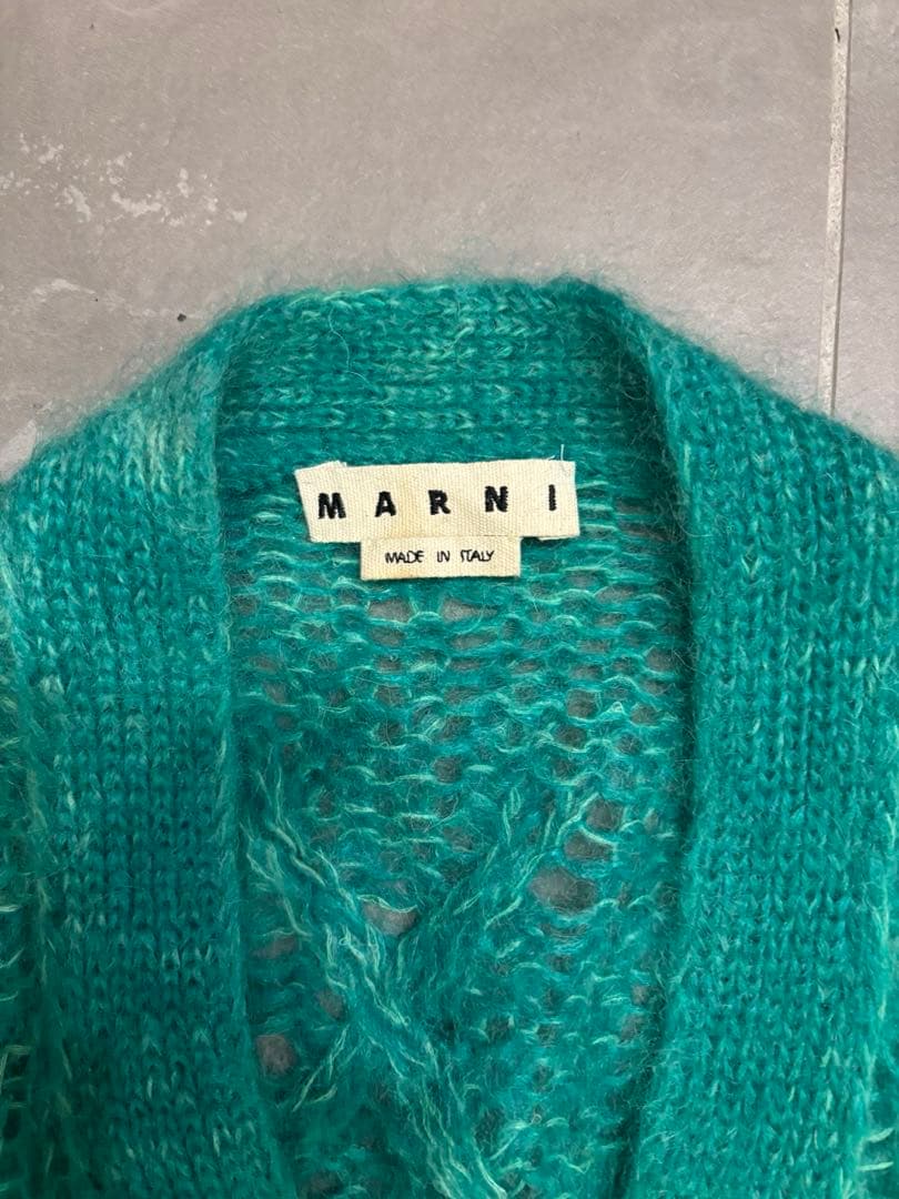 MARNI マルニ モヘア カーディガン スプレー ペイント　21aw