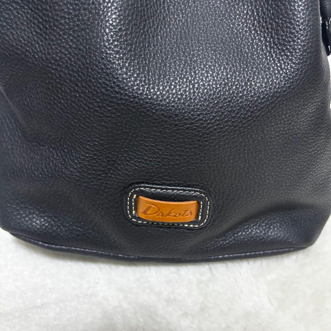 極美品⭐️Dakota シボ革　リュック ブラック レザー パッチ