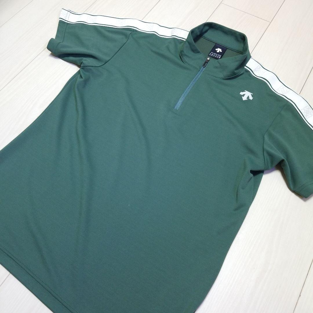【入手困難】デサントゴルフ スタンド ハーフジップ ストレッチ シャツ M