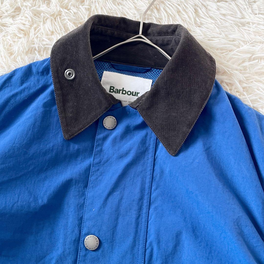Barbour バブアー BORDER ステンカラーコート M ブルー 青