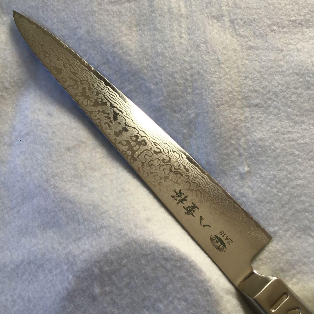 八重桜・業務用スジ引8寸・ZA18ダマスカス鋼