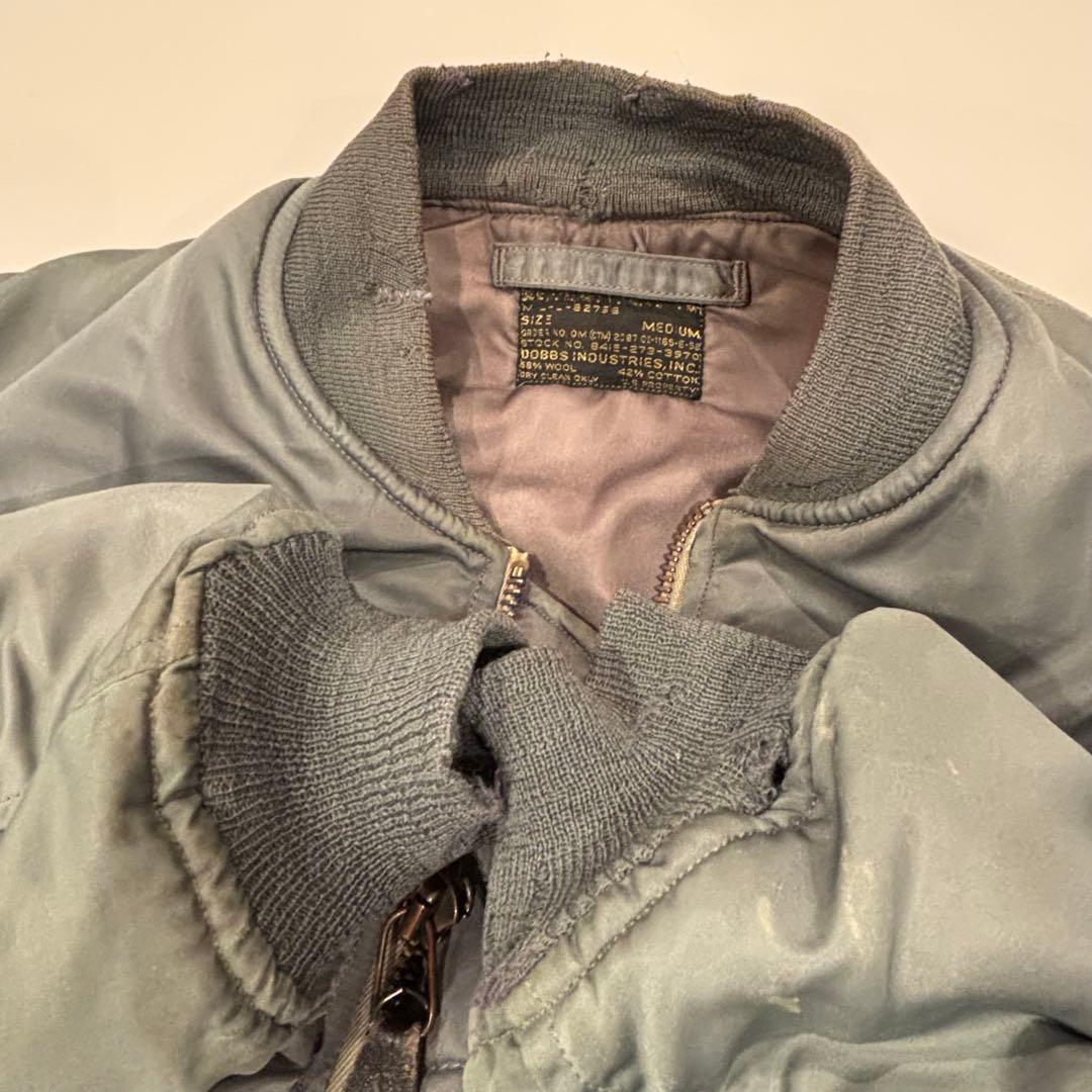 50s MA 1 黒タグ DOBBS INDUSTRIES アルファ　米軍　実物