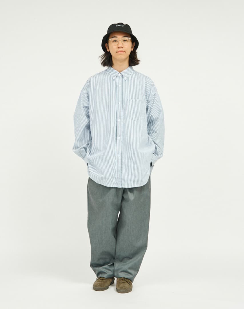 【タグ付】FreshService DRY OXFORD BLUE STRIPE