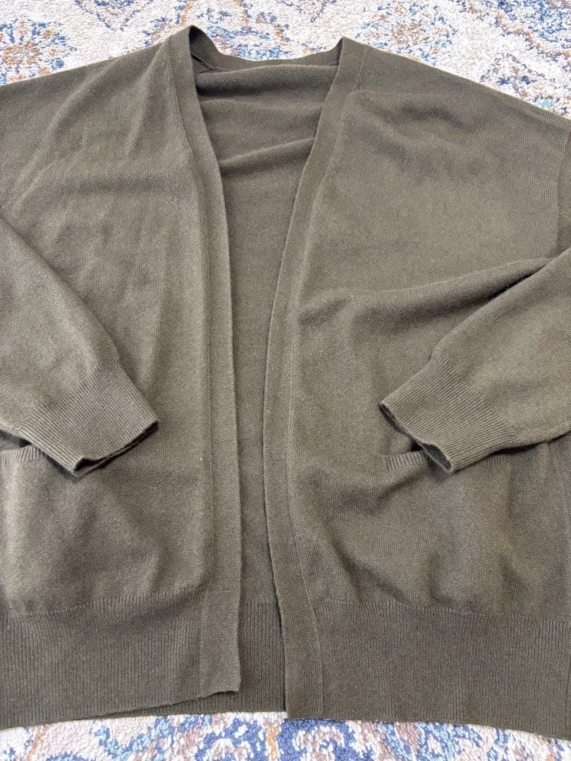 cash&barbaキャッシュアンドバルバカシミアカーディガンエルボーパッチ