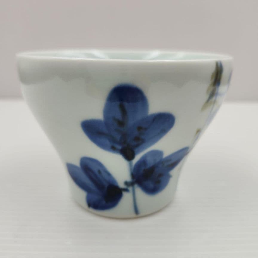 波佐見焼　陶房　青　反湯呑　新仙茶　フリーカップ　5柄揃　新品未使用
