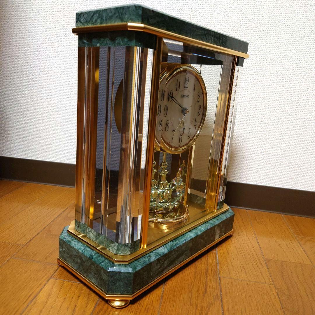 SEIKO セイコー 内閣総理大臣贈呈品 置時計 電波時計 蛇紋石