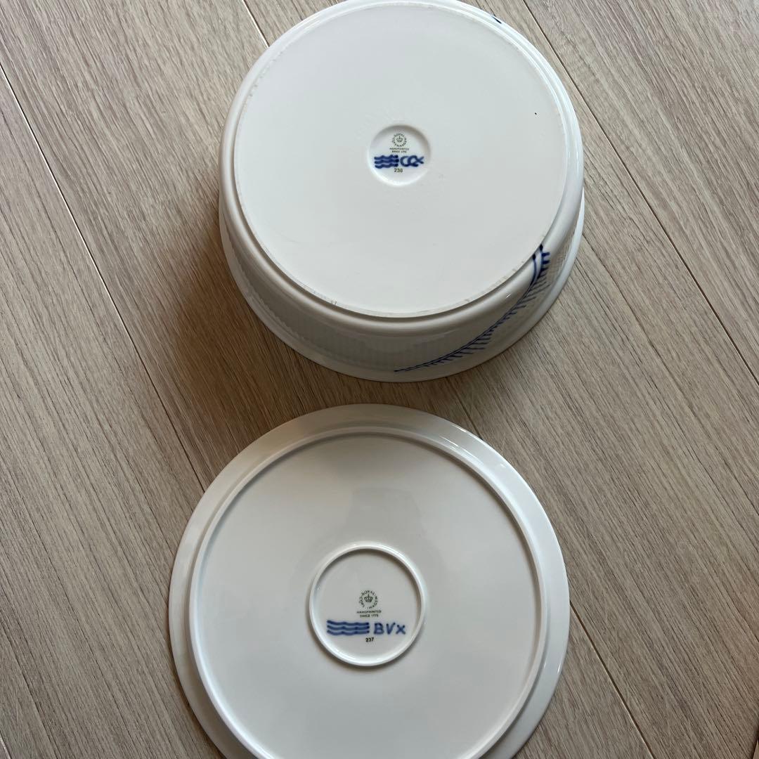 ロイヤルコペンハーゲン　ブルーフーテッドメガ　蓋付オーブンウェア　L