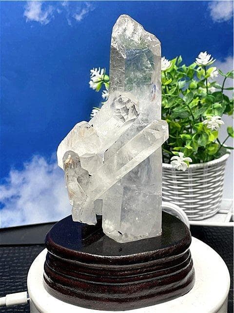 専用ページ◆超強天然(藍針入り)水晶クラスターB88B6/210B80C