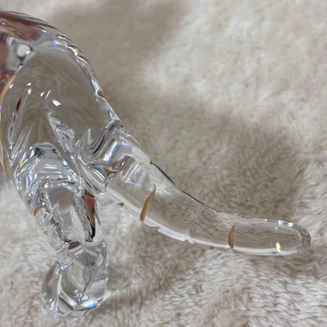 【美品】Baccarat バカラ 置物 インテリア タイガー 虎