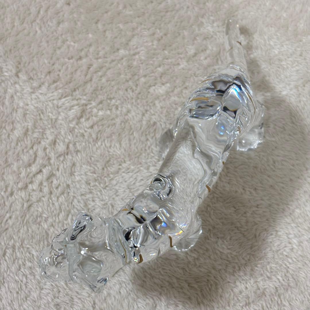 【美品】Baccarat バカラ 置物 インテリア タイガー 虎