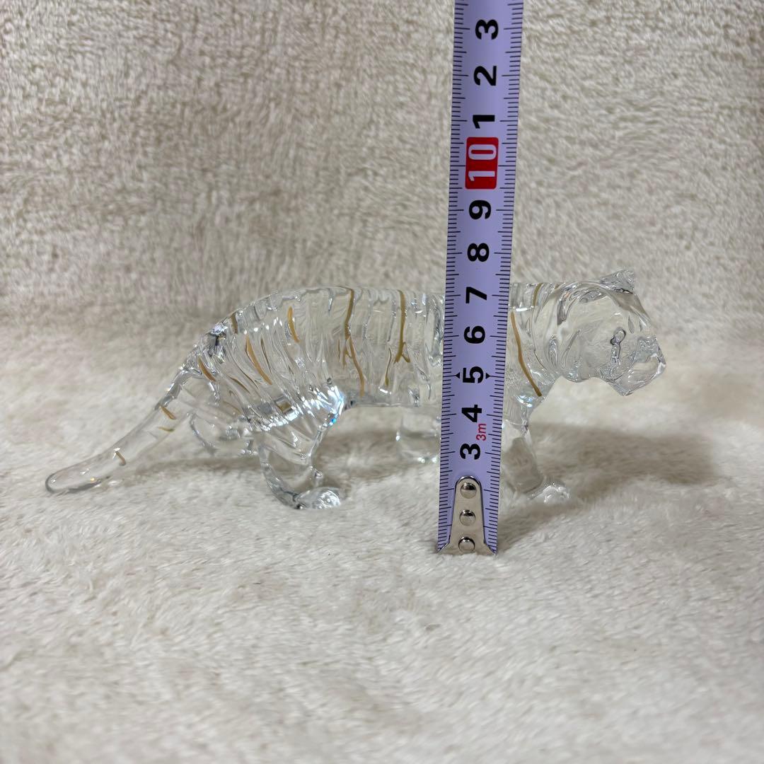 【美品】Baccarat バカラ 置物 インテリア タイガー 虎
