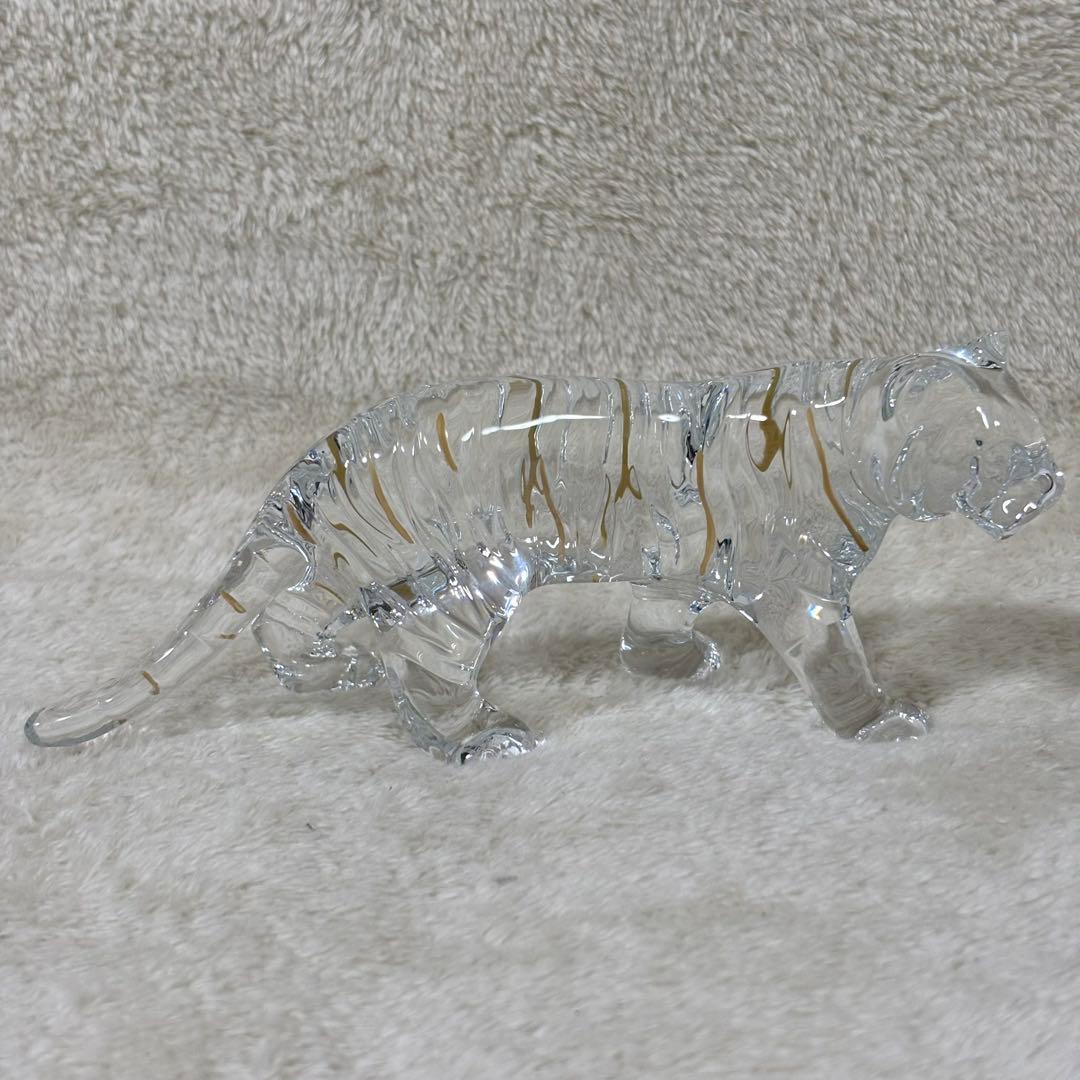 【美品】Baccarat バカラ 置物 インテリア タイガー 虎