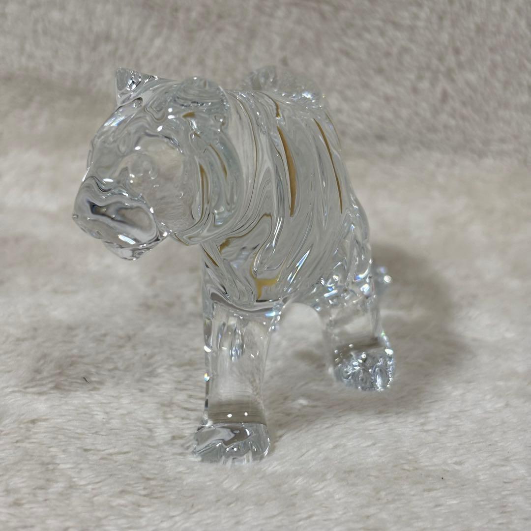 【美品】Baccarat バカラ 置物 インテリア タイガー 虎