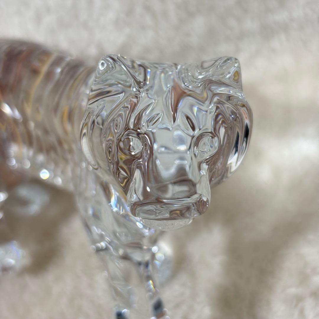【美品】Baccarat バカラ 置物 インテリア タイガー 虎