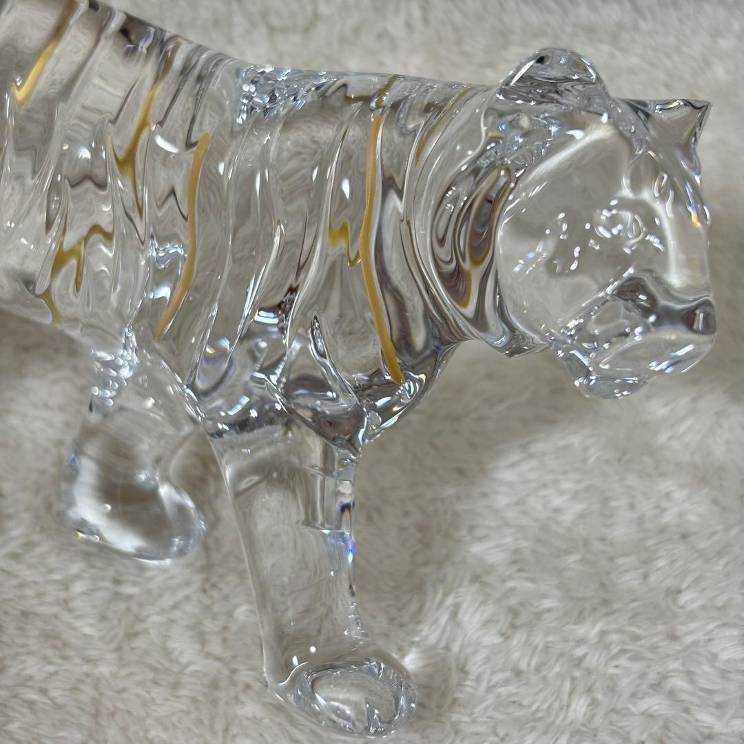 【美品】Baccarat バカラ 置物 インテリア タイガー 虎