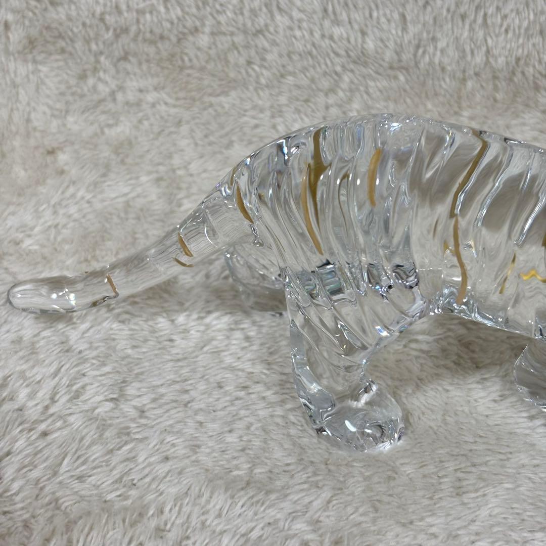 【美品】Baccarat バカラ 置物 インテリア タイガー 虎