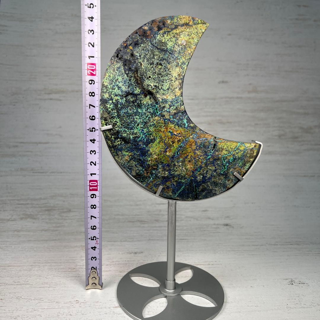 天然石　月　フェニックスストーン　台座付き