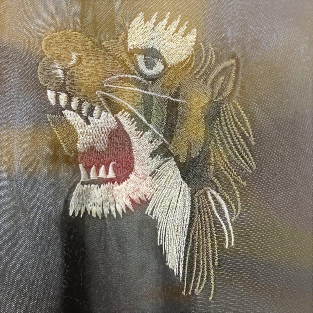 年代不明虎刺繍 リバーシブルスカジャン ビッグサイズ