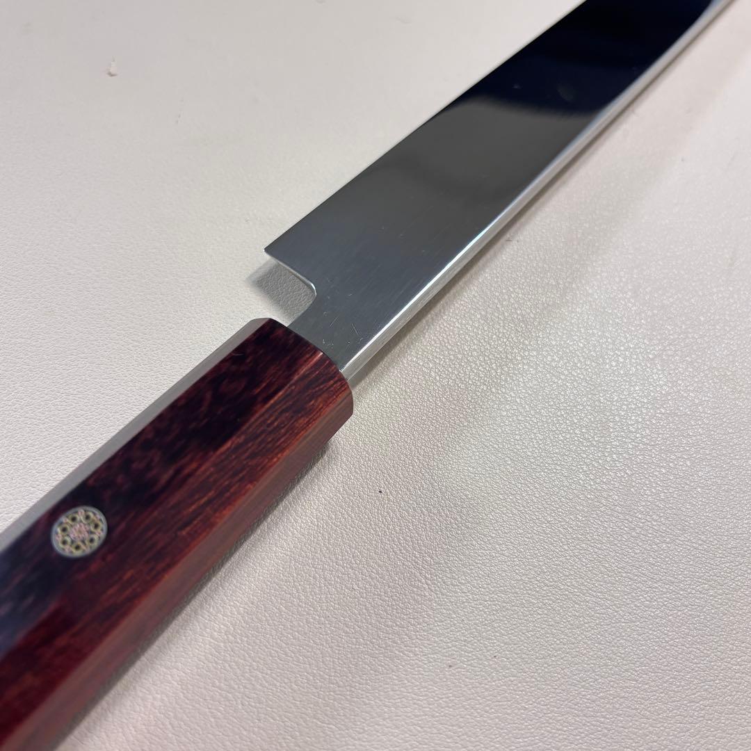 270mm 柳刃包丁 鏡面　紫檀八角柄 刺身包丁 「全鋼」'ᘲ
