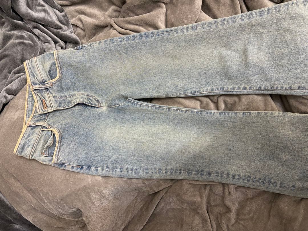 パンツ andmary Heart stitch denim light blue M