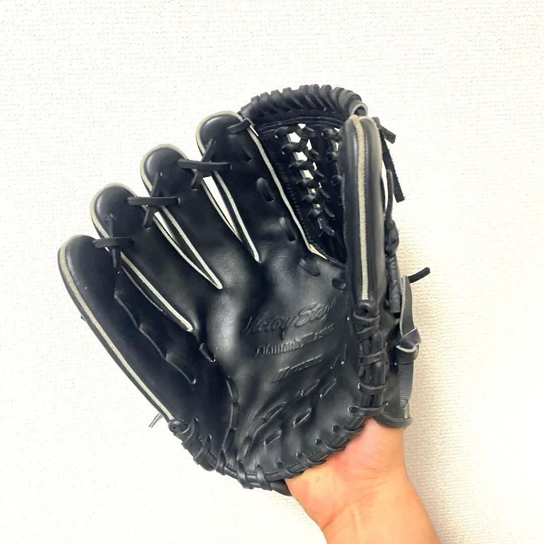 413 ミズノ ビクトリーステージ 極美品 硬式 少年 内野手用グローブ 左投げ