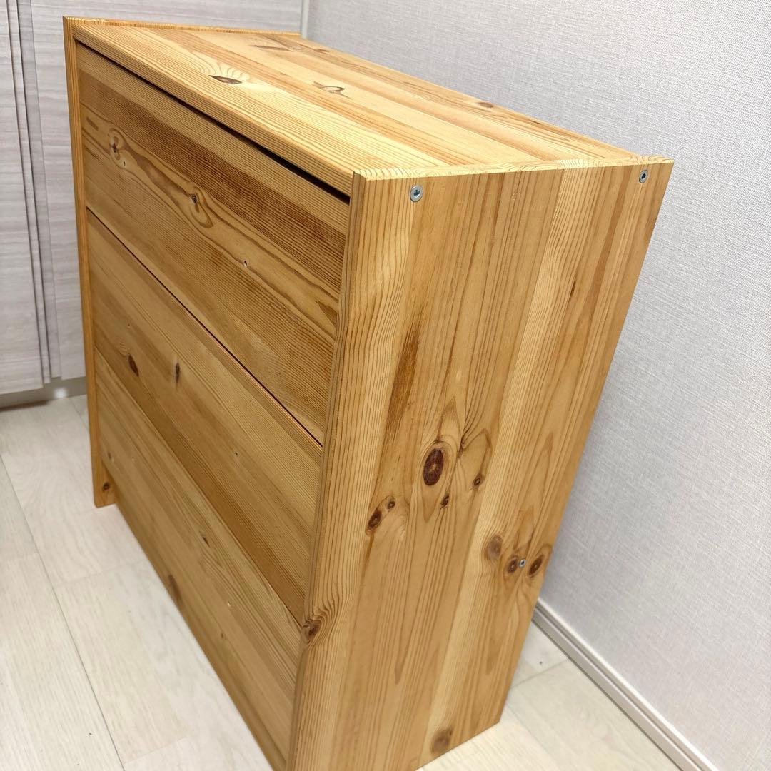 IKEA チェスト　パイン材　3段チェスト