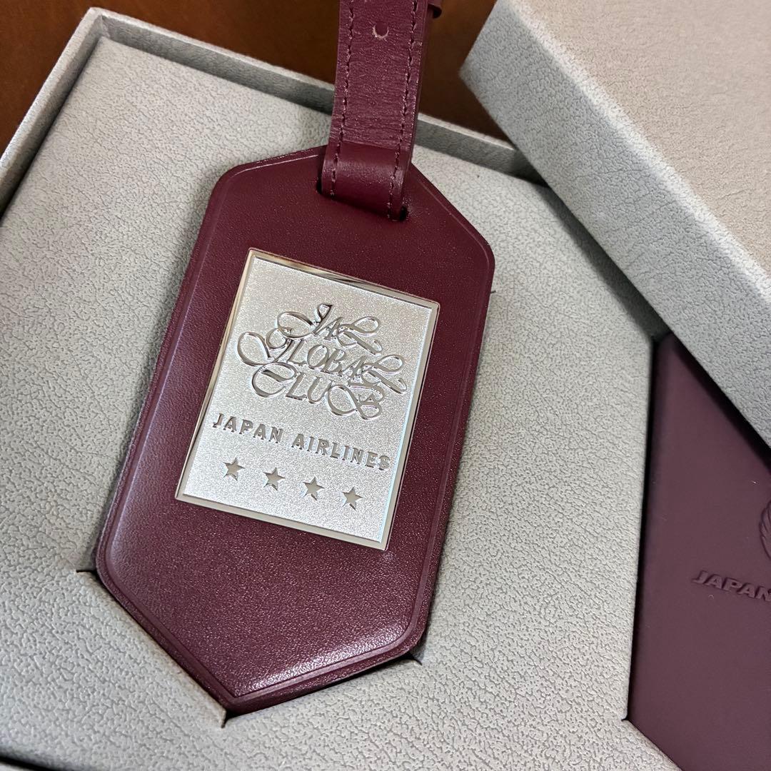 【新品・未使用品】JAL グローバルクラブ　亀タグ　四つ星 ネームタグ　赤