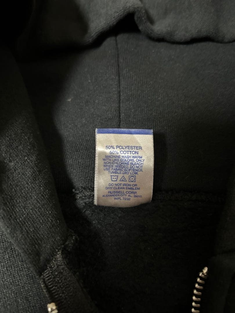 Y*s様 ラッセルアスレチック ジップ パーカー 古着 00s XL 黒