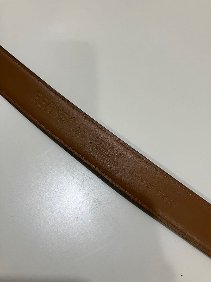 【新品未使用】BEAMS PLUS　コードバン　ベルト　30　ブラック