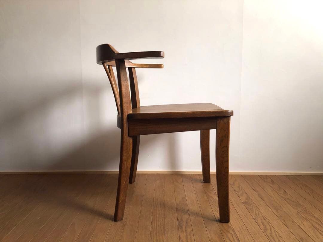 飛騨家具 浜本工芸 アームチェア② 肘掛け 安楽椅子 楢無垢材 古民家 民藝家具