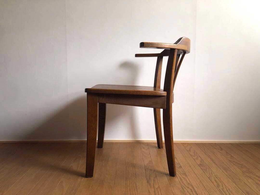 飛騨家具 浜本工芸 アームチェア② 肘掛け 安楽椅子 楢無垢材 古民家 民藝家具