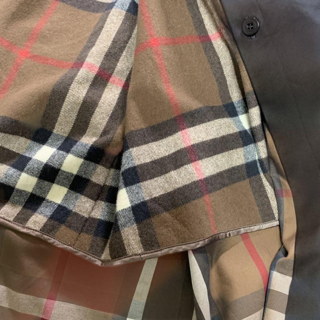 【美品】バーバリーロンドン　メンズ　トレンチコート ブラック　M-L