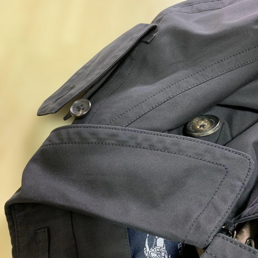 【美品】バーバリーロンドン　メンズ　トレンチコート ブラック　M-L