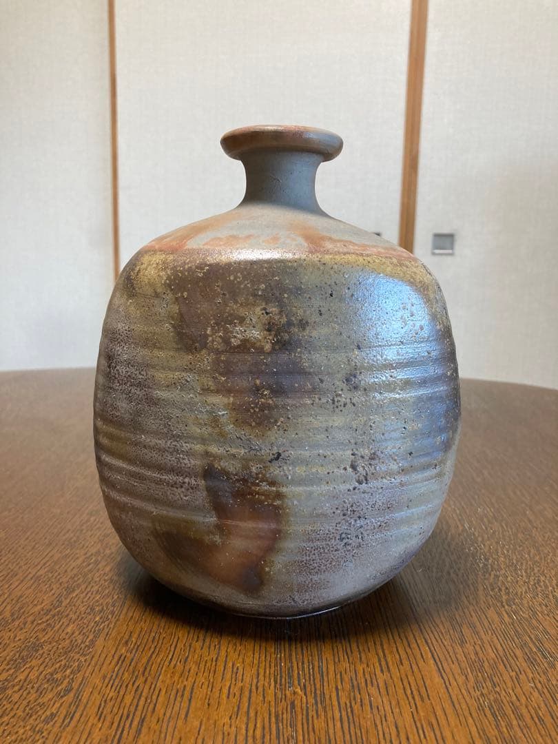 備前焼　花瓶　桐箱付き
