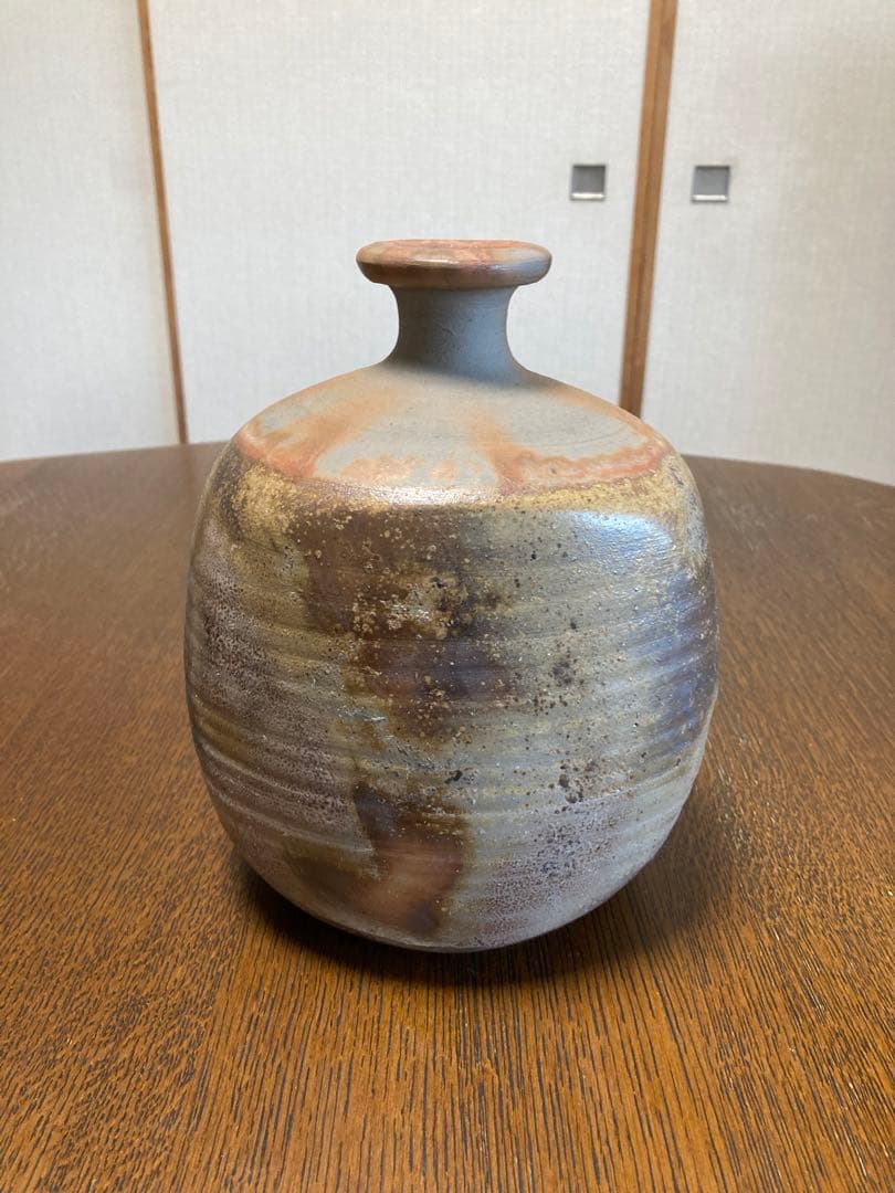備前焼　花瓶　桐箱付き