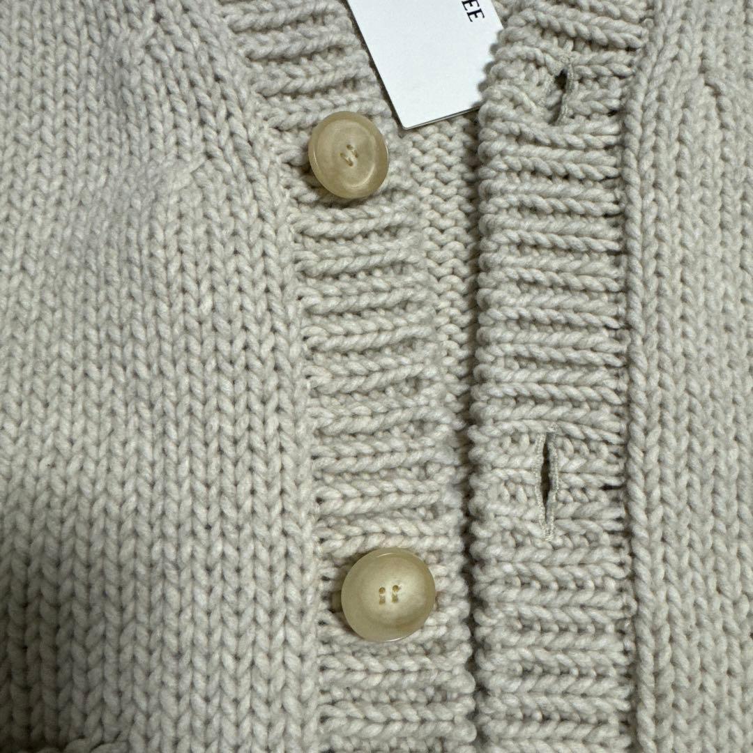 トップス AURALEE WOOL CASHMERE KNIT CARDIGAN