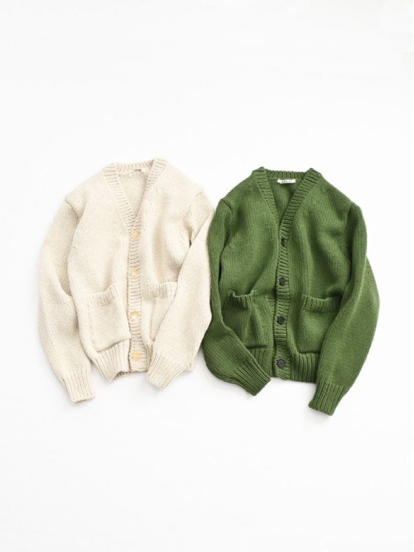 トップス AURALEE WOOL CASHMERE KNIT CARDIGAN