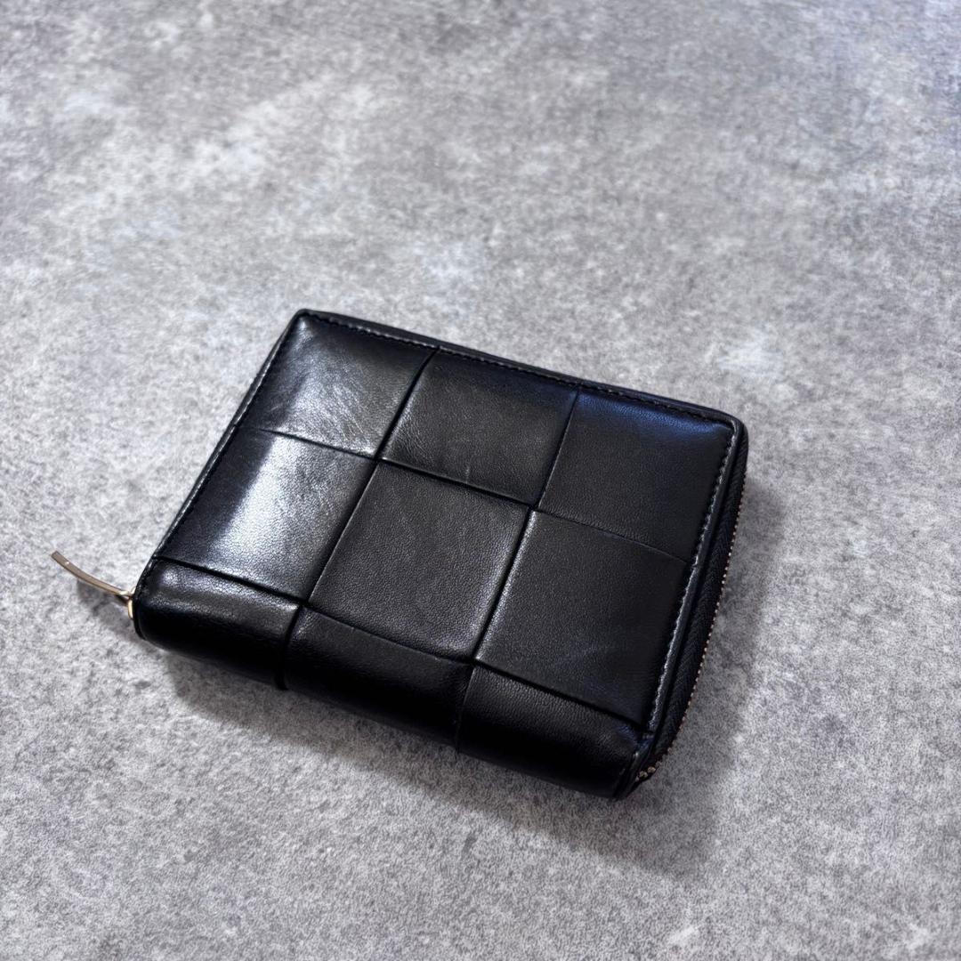 美品 ボッテガヴェネタ カセット ジップアラウンド ウォレット コンパクト